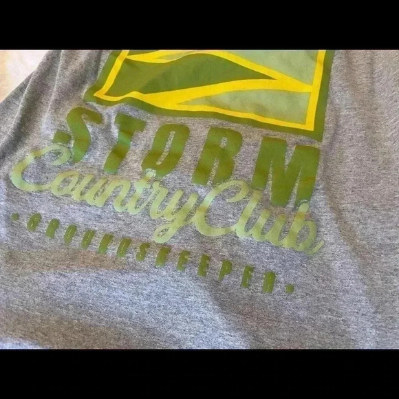 Storm Country Club GOLF preppy gray green T Shirt Men’s Size S short sleeve top - Picture 3 of 7